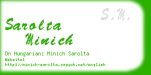 sarolta minich business card